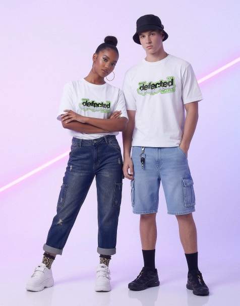 Prnt - Defected Records - bubble t-shirt in white - view 1