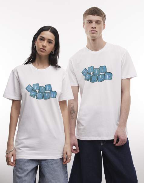 Prnt - Defected Records - dice t-shirt in white  - view 1