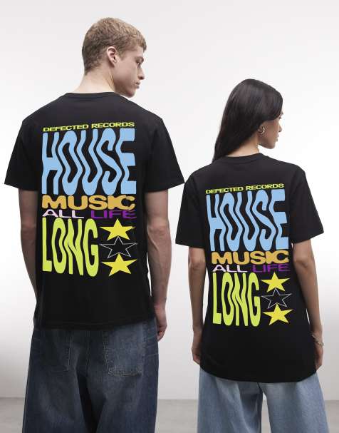 Prnt - Defected Records - house t-shirt in black - view 1