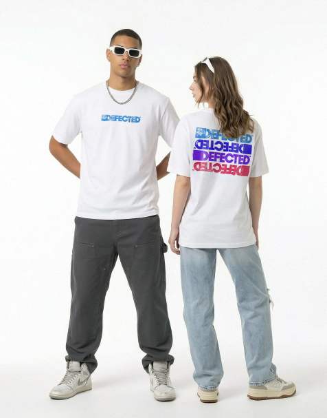 Prnt - Defected Records - repeat t-shirt in white  - view 1