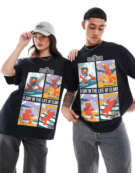 PRNT Elmo day in the life t-shirt in black - view 1
