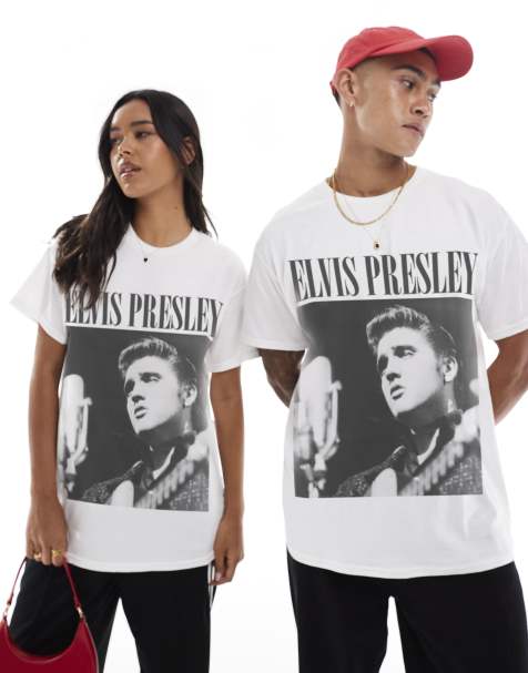 PRNT Elvis presley oversized t-shirt in white - view 1