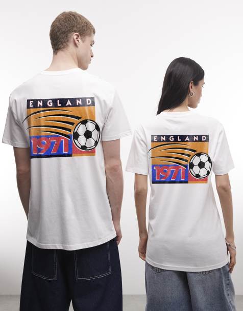 PRNT England football graphic relaxed fit t-shirt in white