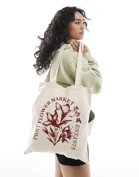 PRNT Flower market tote bag in natural - view 1