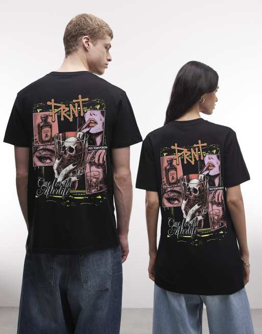 PRNT For the afterlife relaxed t-shirt in black, 2 of 4