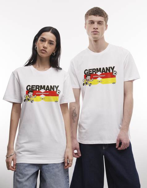 PRNT Germany football mascot graphic relaxed fit t-shirt in white - view 1