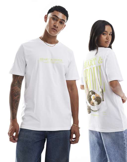 PRNT heart & seoul t-shirt in white  