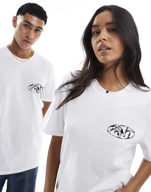 PRNT Hollow creek relaxed t-shirt in white, 3 of 4
