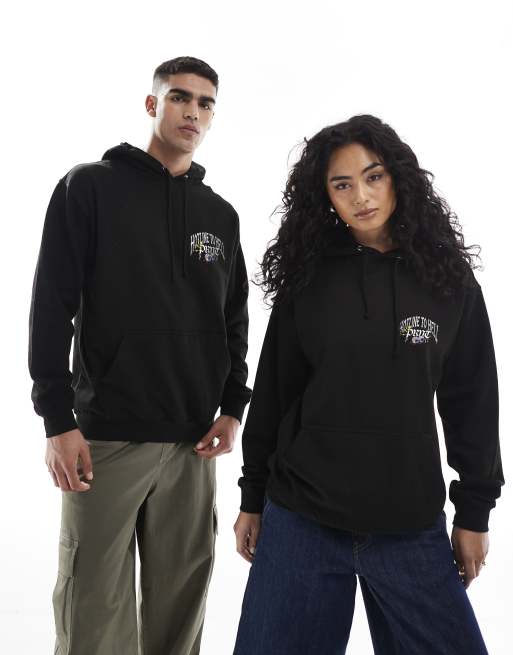 PRNT Hotline relaxed hoody in black, 4 of 4
