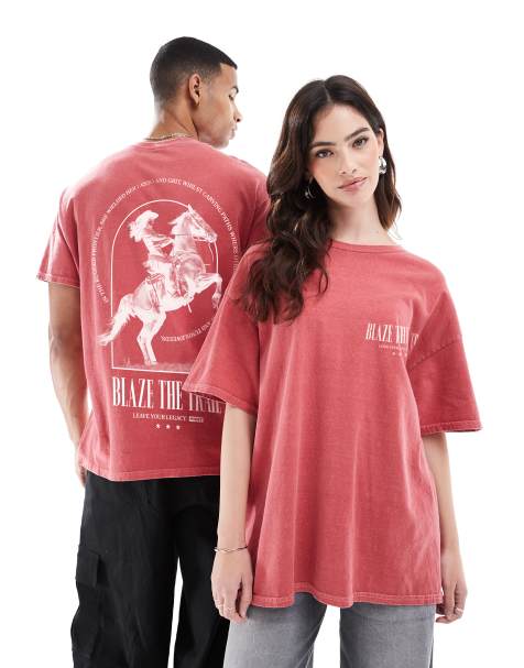 PRNT leave your legacy t-shirt in red overdye - view 1