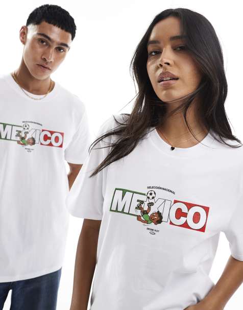 PRNT Mexico football mascot graphic relaxed fit t-shirt in white - view 1