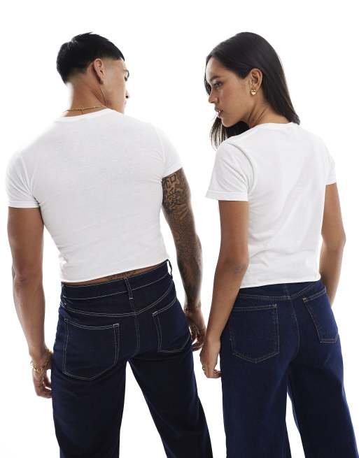 PRNT Not my first rodeo crop front print crop t-shirt in white , 3 of 4