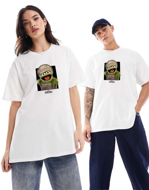 PRNT Oscar the grouch photo t-shirt in white - view 1