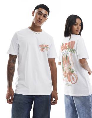 PRNT peach soda t-shirt in white   - view 1