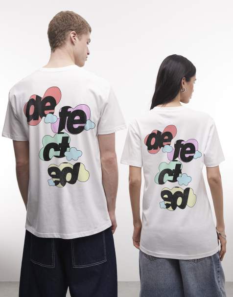Prnt - Defected Records - clouds t-shirt in white 