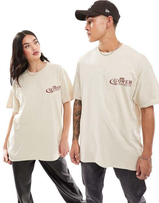 PRNT Prnt prnt flower market t-shirt in sand in sand