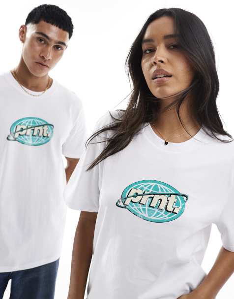 PRNT Prnt world t-shirt in white 