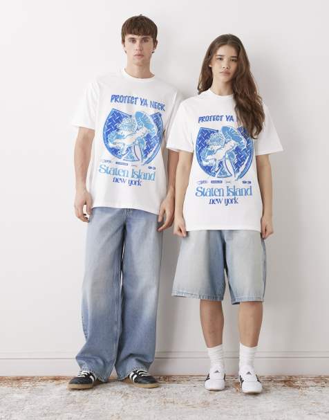 PRNT x Wu-Tang Clan Protect ya neck relaxed fit t-shirt in white - WHITE