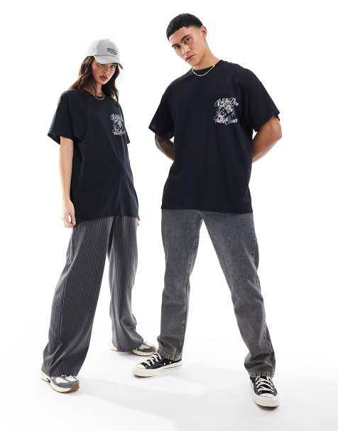 PRNT Roll the dice cosmic graphic t-shirt front and back print in black 