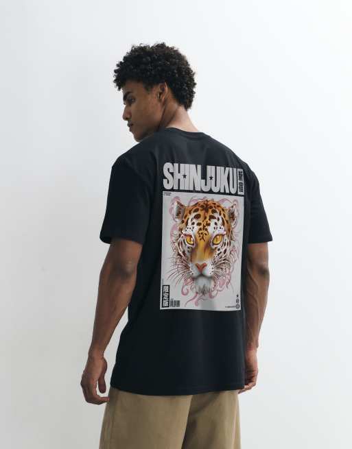 PRNT Shinjuku relaxed t-shirt in black, 3 of 4