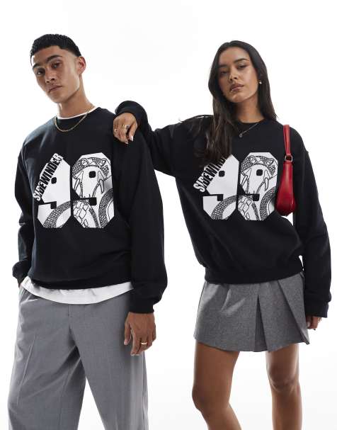 PRNT Sidewinder 99 front print sweatshirt in black - view 1