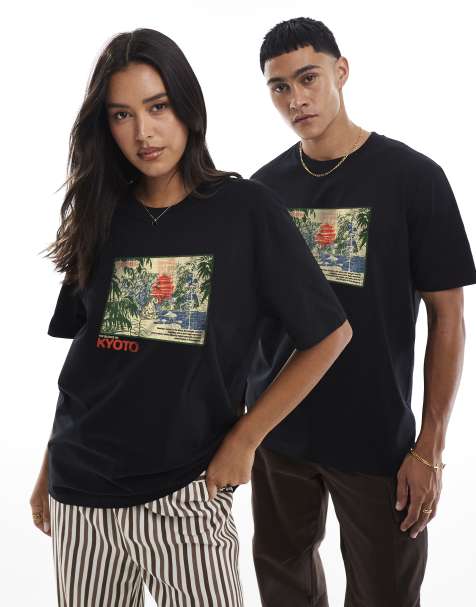 PRNT silence of kyoto t-shirt in black - view 1