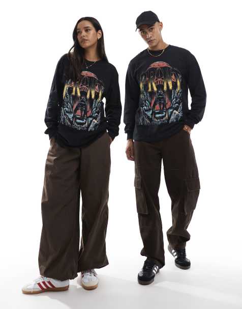 PRNT Skull cave relaxed t-shirt in black - view 1