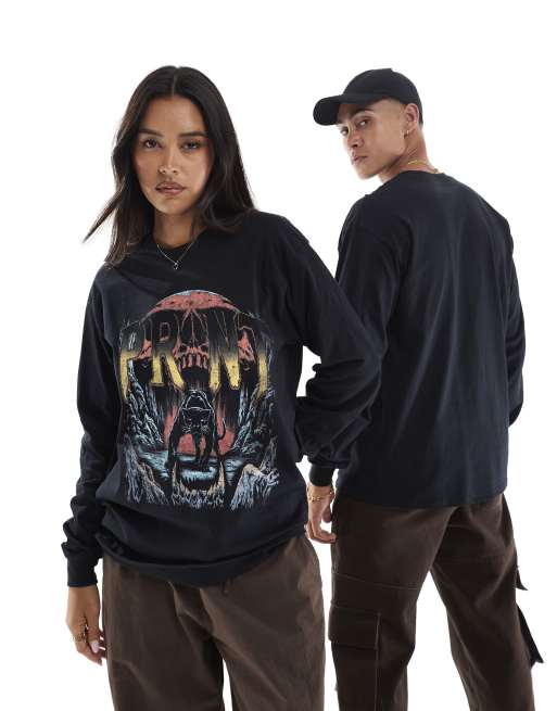 PRNT Skull cave relaxed t-shirt in black, 2 of 4