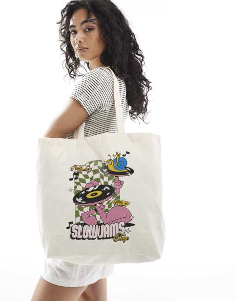 PRNT Slow jams tote in natural - view 1