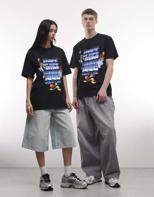 PRNT Space jam 1996 relaxed t-shirt in black, 2 of 4