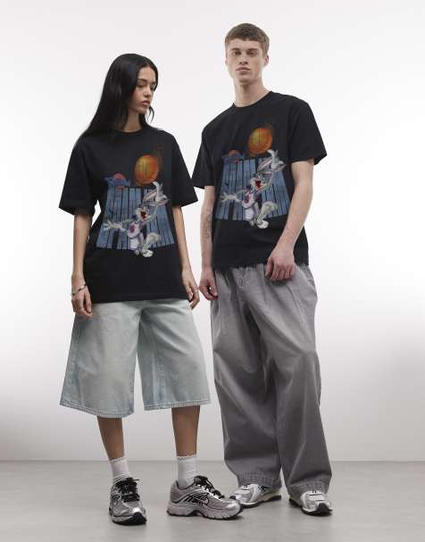 PRNT Space jam bugs bunny relaxed t-shirt in black - view 1