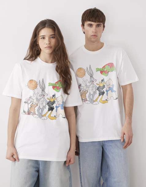 PRNT Space jam group relaxed t-shirt in white - view 1
