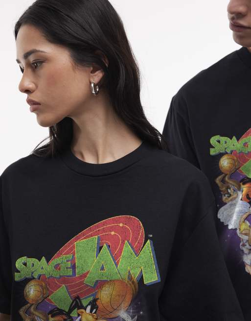 PRNT Space jam space relaxed t-shirt in black, 3 of 4