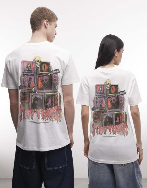 PRNT Stay tuned relaxed t-shirt in white - view 1