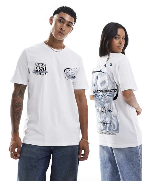 PRNT Stone of atlas relaxed t-shirt in white