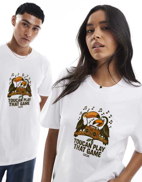 PRNT Toucan play that game t-shirt in white - view 1