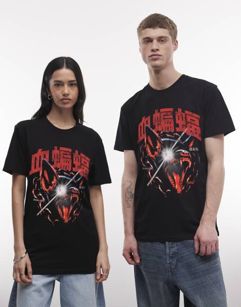 PRNT Vampire bat relaxed t-shirt in black - view 1