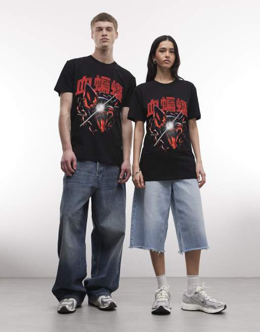 PRNT Vampire bat relaxed t-shirt in black, 2 of 4