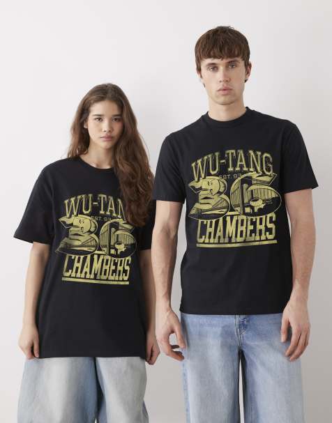 PRNT x Wu-Tang Clan chambers relaxed fit t-shirt in black - BLACK