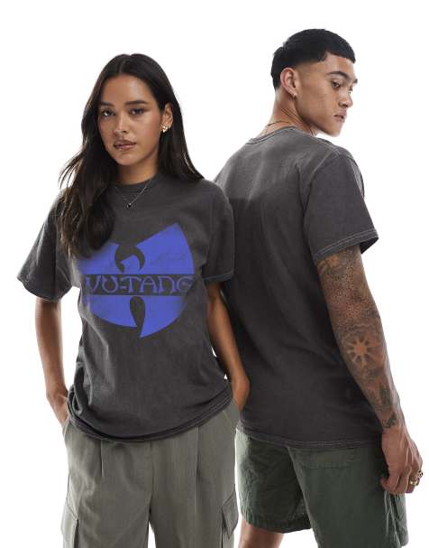 PRNT x Wu-Tang Clan Clan relaxed fit t-shirt in charcoal overdye - CHARCOAL