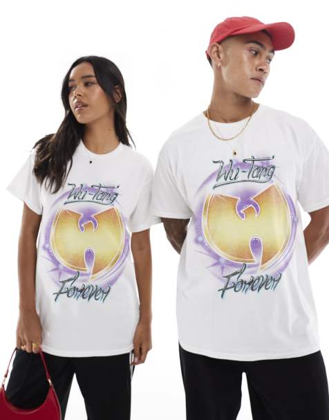 PRNT x Wu-Tang Clan spray relaxed fit t-shirt in white - WHITE