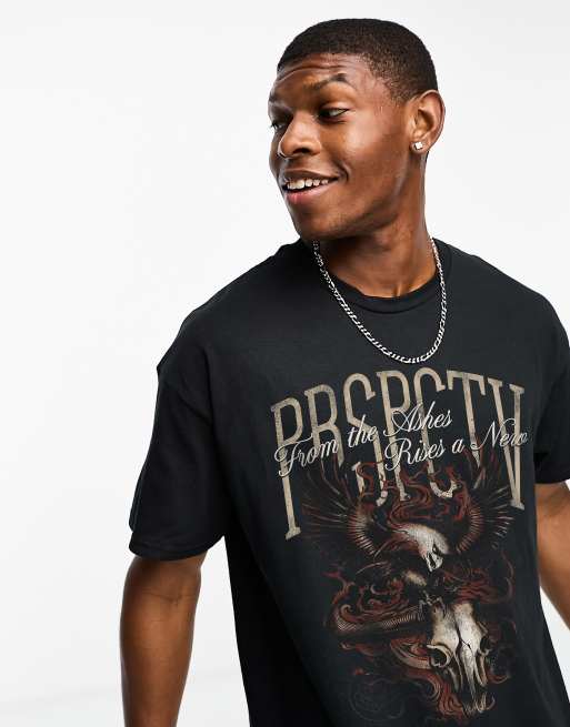 PRNT x ASOS Ashes t shirt in black