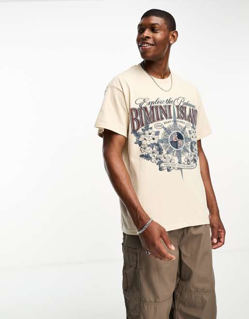 PRNT x ASOS Bahamas t-shirt in sand