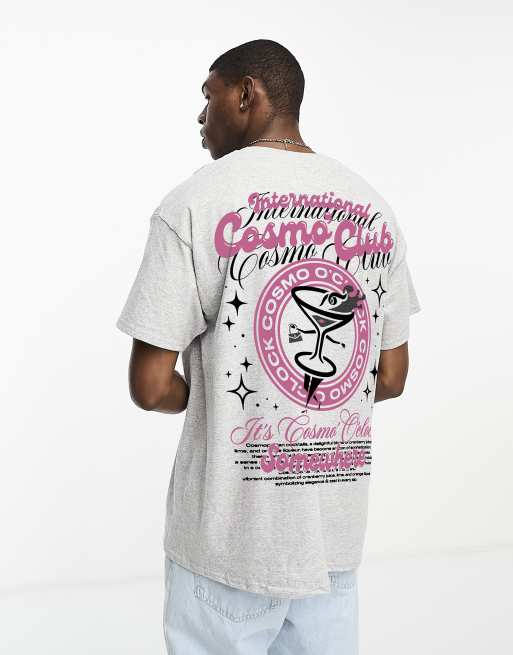 PRNT x ASOS Cosmo club t shirt in grey