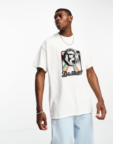 PRNT x ASOS Discoteque graphic t-shirt in white - view 1