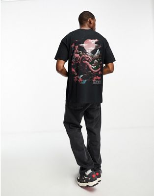 PRNT x ASOS Edo dragon t shirt in black - ASOS Price Checker