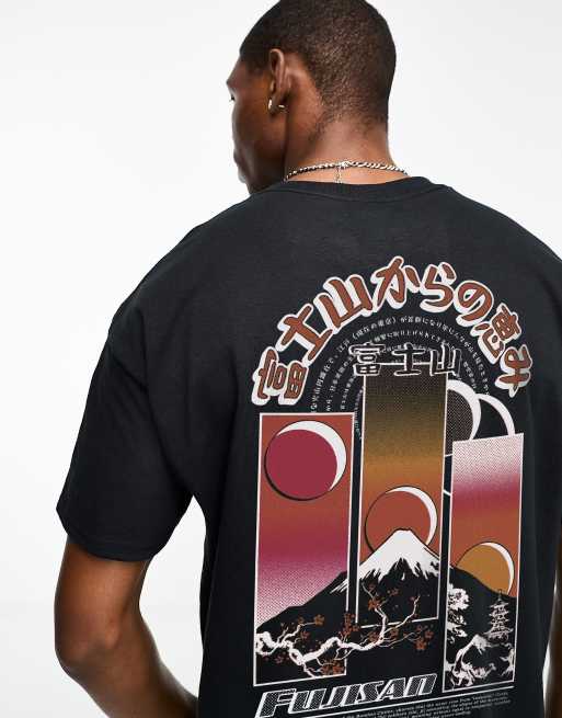 PRNT x ASOS Fujisan t shirt in black