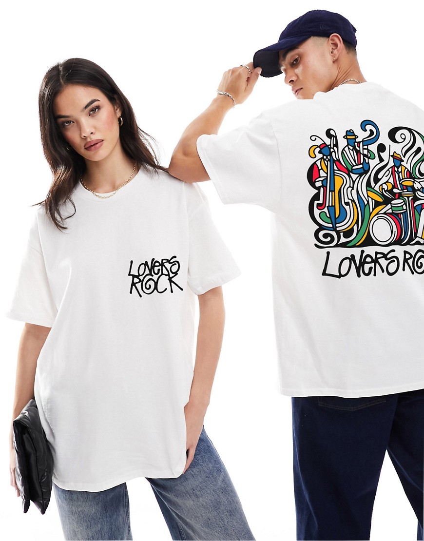 PRNT x ASOS Lovers rock graphic tshirt in white