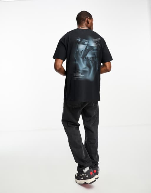 PRNT x ASOS Manifesting graphic t-shirt in black