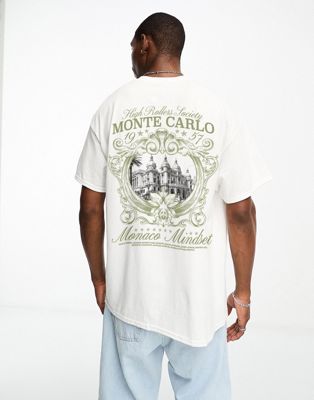 PRNT x ASOS Monte carlo t shirt in white - ASOS Price Checker